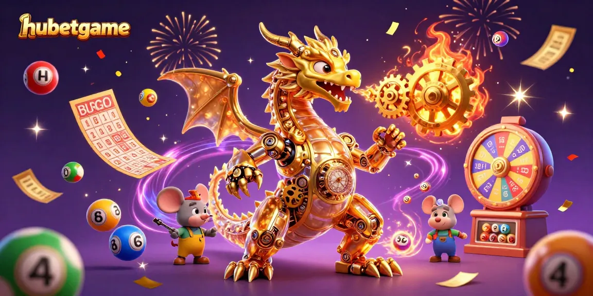 Experience top-tier entertainment at hubetgame with dynamic lottery elements and an engaging dragon character.