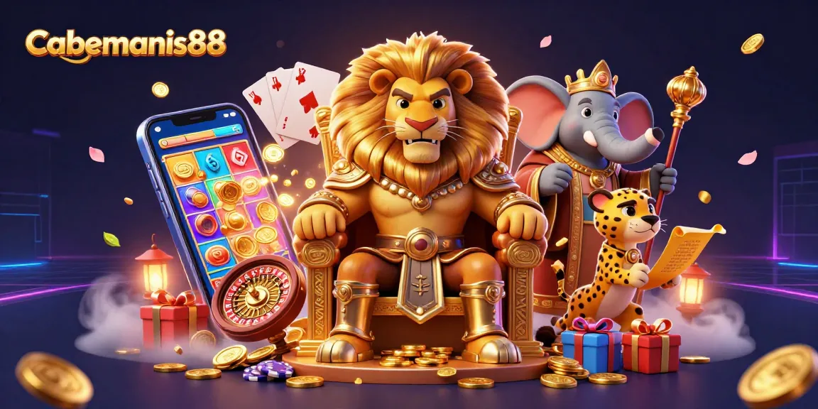 Experience thrilling gameplay with Cabemanis88's captivating casino scene featuring vibrant characters.