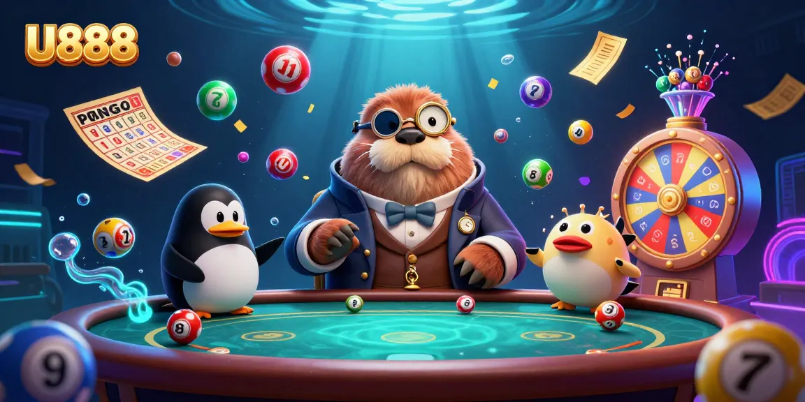 Experience U888's underwater casino with a walrus playing poker in vibrant settings.