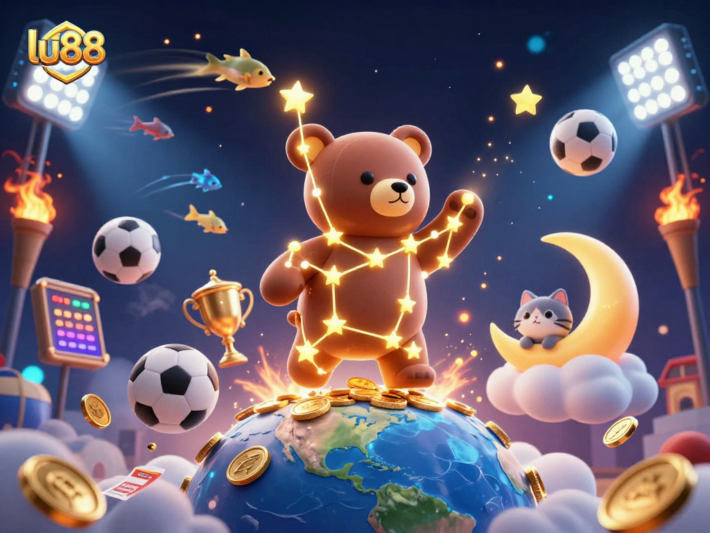 Experience exhilarating gaming at lu88 with vibrant scenes of casino excitement and dynamic sports betting.