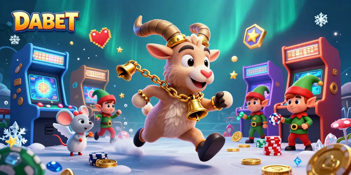 DABET brings holiday fun to gaming with Krampus goat, angel mouse, and mischievous elf gremlins in dynamic casino scene