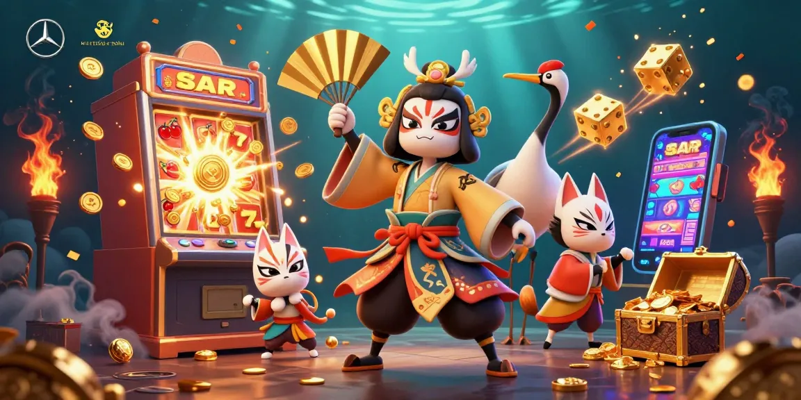 Experience dazzling slots action with mercedes-nohu in this vibrant 3D casino scene.