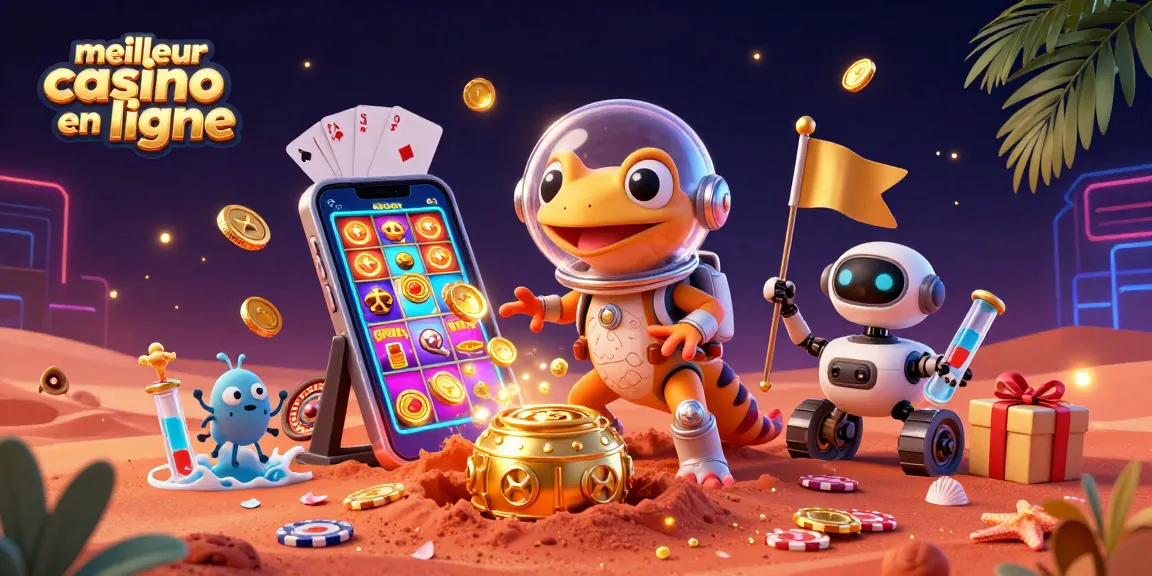 Découvrez le meilleur casino en ligne avec un gécko martien et des éléments de jeu captivants.