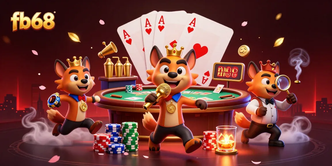 Experience the vibrant atmosphere of fb68 with animated hyenas in a lively casino scene.